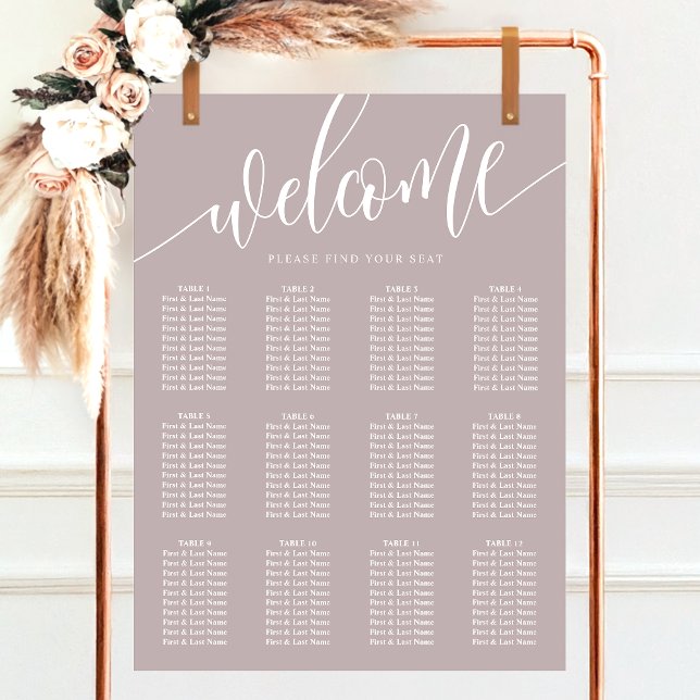 Minimalistische Hochzeitskarte von Dusty Lavender Poster (Von Creator hochgeladen)