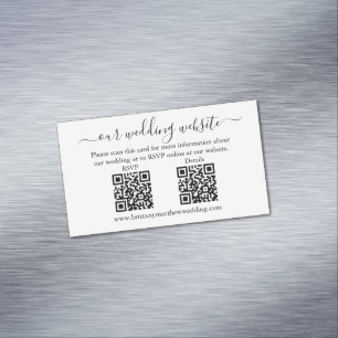 Minimalistische Hochzeitskarten QR 25 Magnet