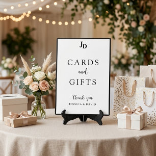 Minimalistische Hochzeitskarten- und Geschenke-Tis Fotoplatte