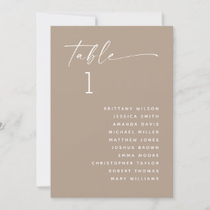 Minimalistische Hochzeitskizze aus mattem Taupe Einladung