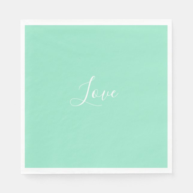 Minimalistische Hochzeitslackierung mit fester Nud Serviette (Vorderseite)