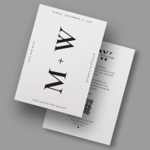 Minimalistische Hochzeitsmonogramm Weiß modern