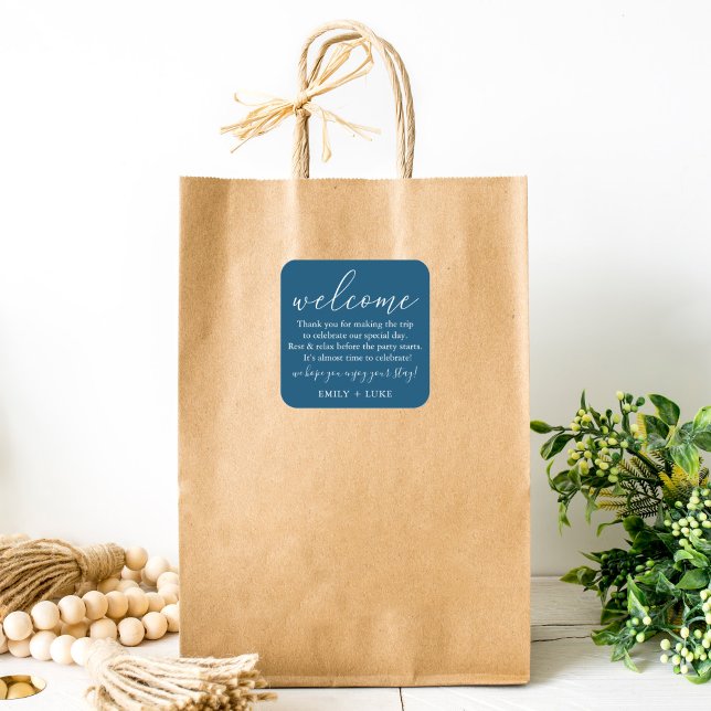 Minimalistische Hochzeitsnadel Quadratischer Aufkleber (Von Creator hochgeladen)