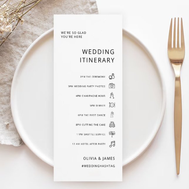 Minimalistische Hochzeitsplanung, Empfang (Minimalist Wedding Itinerary Template, Reception)