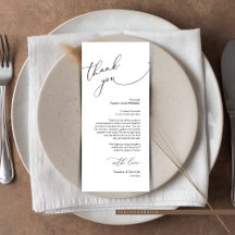 Minimalistische Hochzeitsplatteinstellung Dankesch