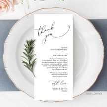 Minimalistische Hochzeitsplatteinstellung Dankesch