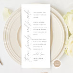 Minimalistische Hochzeitsplatteinstellung Dankesch Programm<br><div class="desc">Dies ist die moderne bearbeitbare Karte, in minimalistischem Skriptdesign, dunkelgrau Thema, Place Setting Dankeschön Karten. Teilen Sie die Liebe und zeigen Sie Ihre Wertschätzung für Ihre Gäste, wenn sie sich an ihren Sitz setzen und lesen Sie diese personalisierte charmante Dankeschön setzen Karte. Es ist eine wunderbare Art, Ihre Feier zu...</div>