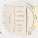 Minimalistische Hochzeitsplatteinstellung Dankesch Programm<br><div class="desc">Dies ist die moderne bearbeitbare Karte, in minimalistischem Skriptdesign, dunkelgrau und creme Thema, Place Setting Dankeschön Karten. Teilen Sie die Liebe und zeigen Sie Ihre Wertschätzung für Ihre Gäste, wenn sie sich an ihren Sitz setzen und lesen Sie diese personalisierte charmante Dankeschön setzen Karte. Es ist eine wunderbare Art, Ihre...</div>
