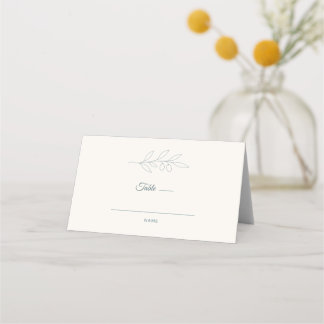 Minimalistische Hochzeitsplatzkarte Olive Branch Platzkarte