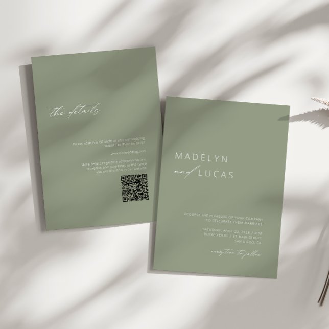 Minimalistische Hochzeitssache Einladung (Von Creator hochgeladen)