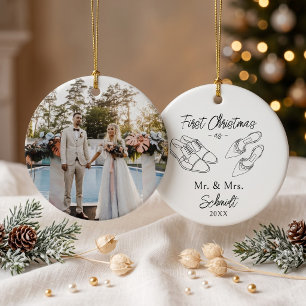 Minimalistische Hochzeitsschuhe Illustration benut Keramik Ornament