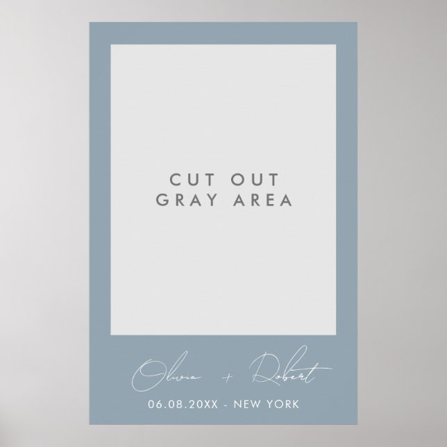 Minimalistische Hochzeitsselfie Poster (Vorne)