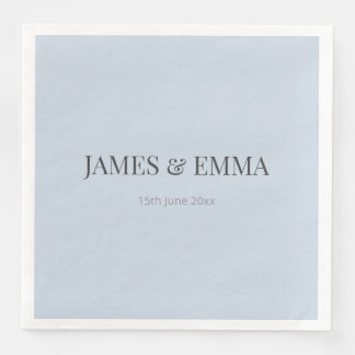 Minimalistische Hochzeitsservietten | Staubiges Bl Serviette
