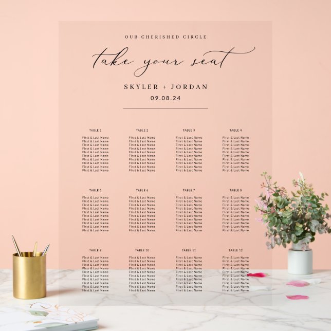 Minimalistische Hochzeitsstift Akryllisches Zeiche Acrylschild (Hochzeit)