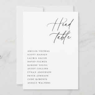 Minimalistische Hochzeitstisch-Sitzkarte Einladung