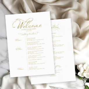 Minimalistische Hochzeitswochenend-Itinerar-Zeitpl Einladung
