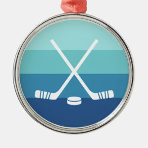 Minimalistische Hockeyschläger Ornament Aus Metall