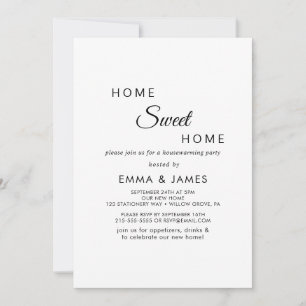 Minimalistische Home Sweet Home Einweihungsparty  Einladung