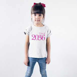 Minimalistische Hot-Pink-Schulklasse T-Shirt