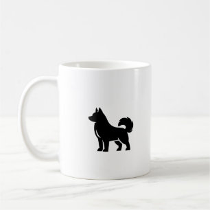 Minimalistische Husky-Silhouette-Kaffeetasse Kaffeetasse