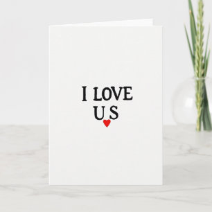 Minimalistische I Love Us Herzkarte Karte