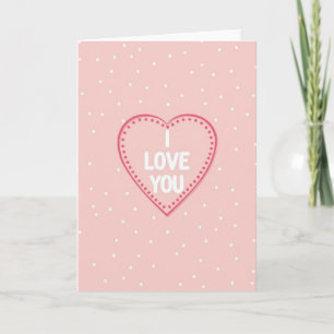 Minimalistische I-Love-You-Hertzkarte Karte