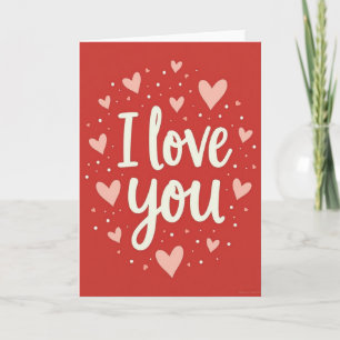 Minimalistische I Love You Valentinskarte Karte