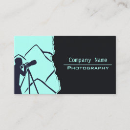 Minimalistische Ice-Blue-Fotografie-Visitenkarte Visitenkarte
