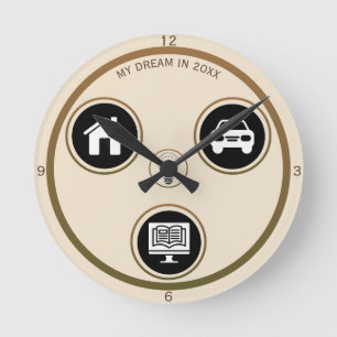Minimalistische Icon-Persönliche Wanduhr