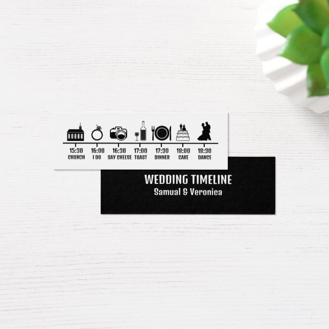Minimalistische Icon Wedeltime Mini Card (Schreibtisch)