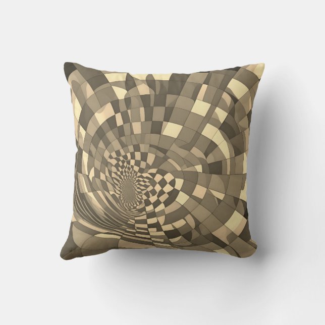 Minimalistische Illusion: Muster des Prüfbretts ve Kissen (Rückseite)