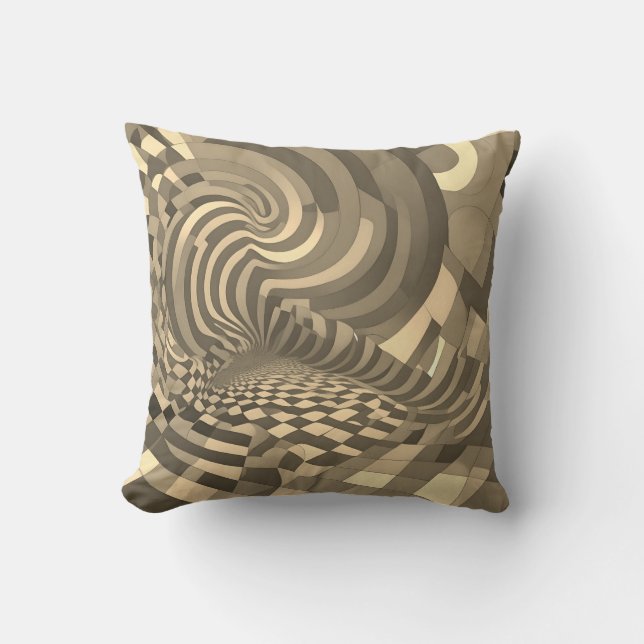 Minimalistische Illusion: Muster des Prüfbretts ve Kissen (Vorderseite)