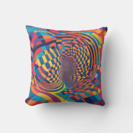 Minimalistische Illusion: Muster des Prüfbretts ve Kissen