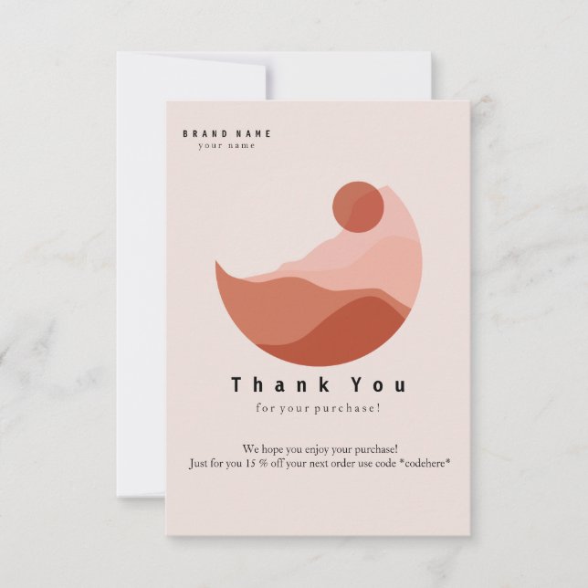 Minimalistische Illustration Danke Business Card (Vorderseite)