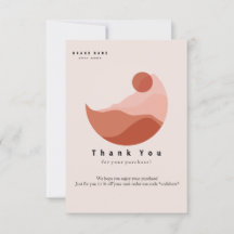 Minimalistische Illustration Danke Business Card