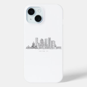Minimalistische Illustration der Skyline von Bosto Case-Mate iPhone Hülle