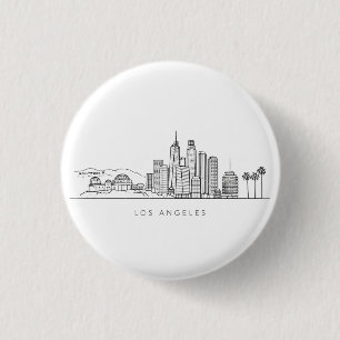 Minimalistische Illustration der Skyline von Los A Button