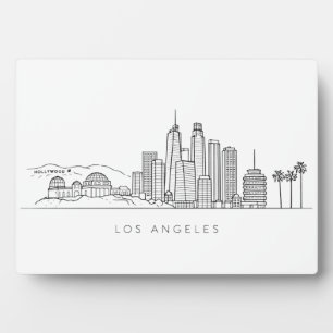 Minimalistische Illustration der Skyline von Los A Fotoplatte