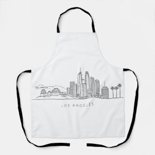 Minimalistische Illustration der Skyline von Los A Schürze