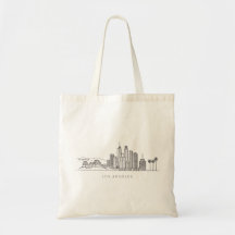 Minimalistische Illustration der Skyline von Los A