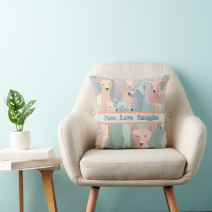 Minimalistische Illustration von Hundemuster Paste Kissen