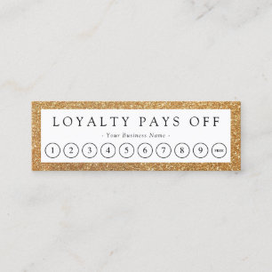 Minimalistische Imitate Gold Border Loyalty Punch Treuekarte
