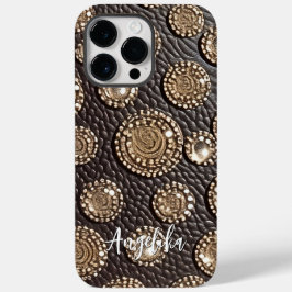 Minimalistische Imitate Leather Abstrakt Phone Cas Case-Mate iPhone 14 Pro Max Hülle