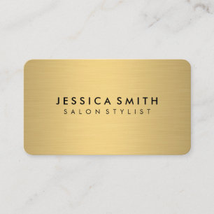 Minimalistische Imitate Metallic Gold gebürstet Visitenkarte