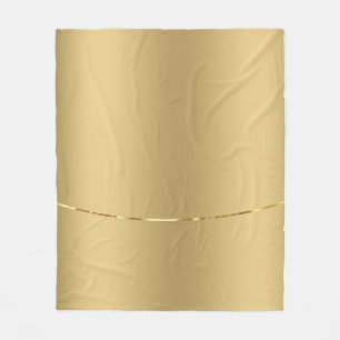 Minimalistische Imitate metallische Goldstruktur H Fleecedecke