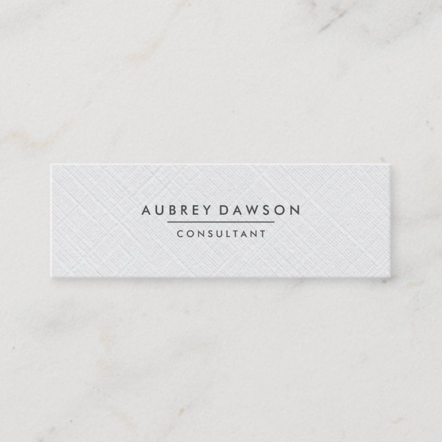 Minimalistische Imitate Mini Visitenkarte (Vorderseite)