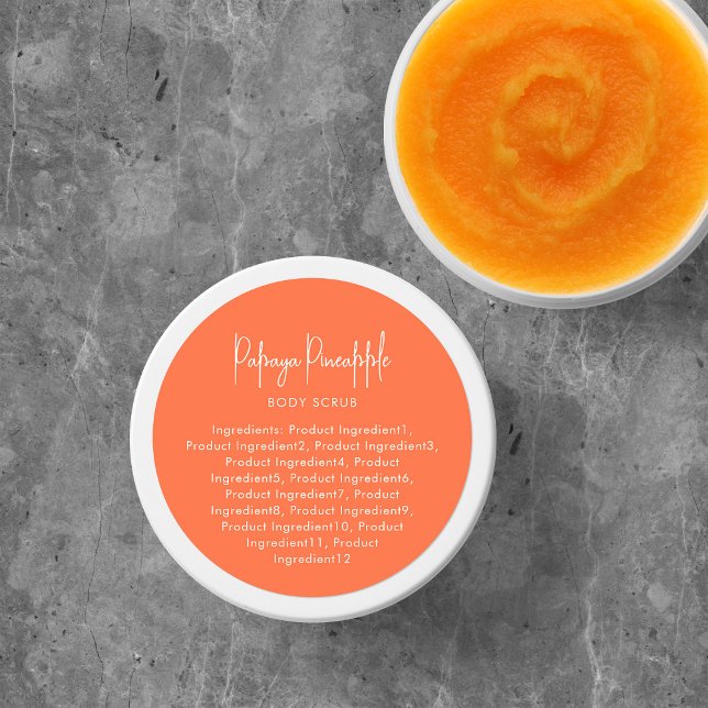 Minimalistische Inhaltsstoffe für benutzerdefinier Runder Aufkleber (Von Creator hochgeladen)