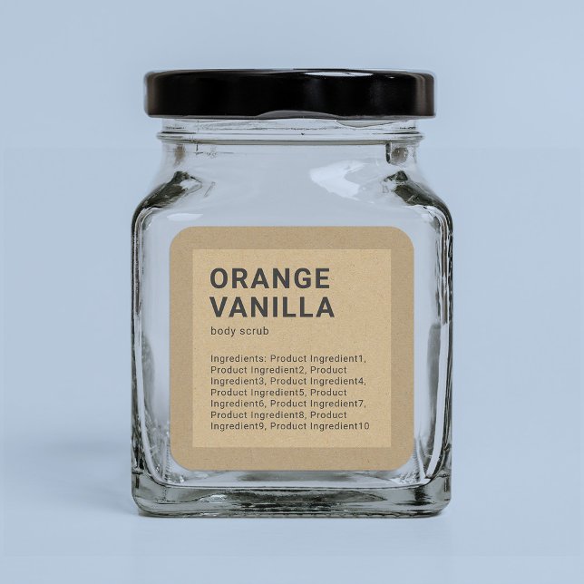 Minimalistische Inhaltsstoffe Grenzkraftkennzeichn Quadratischer Aufkleber (Von Creator hochgeladen)