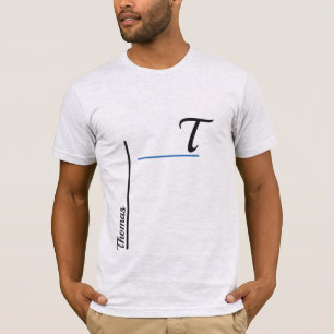 Minimalistische Initialen und vertikaler Name T-Shirt