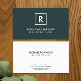 Minimalistische Initialzündung in quadratischem Ra Visitenkarte